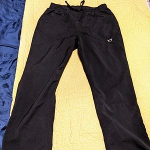 Flattering black scrub pants